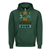 Sports Green world's best uncle ever Zipper Hoodie - Jasminsmagicworld