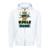 White world's best uncle ever Zipper Hoodie - Jasminsmagicworld