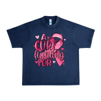Navy a cure fighting for Urban Heavy Tee - MaliasSmallBusiness