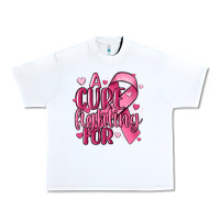 White a cure fighting for Urban Heavy Tee - MaliasSmallBusiness