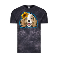 Cloud Black cocker spaniel sunflower Vintage Tee - Jasminsmagicworld