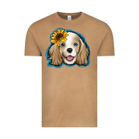 Vintage Camel cocker spaniel sunflower Vintage Tee - Jasminsmagicworld