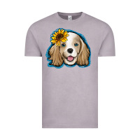 Vintage Zinc cocker spaniel sunflower Vintage Tee - Jasminsmagicworld