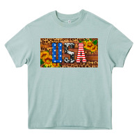 Arona usa sunflowers license plate Heavy Core Tee - HRA Design Shop