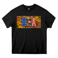 Black usa sunflowers license plate Heavy Core Tee - HRA Design Shop