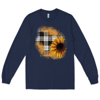 Navy sunflower christmas patch Long Sleeve Tee - JahusDesignShop