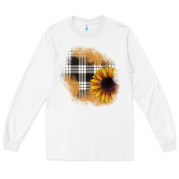 White sunflower christmas patch Long Sleeve Tee - JahusDesignShop