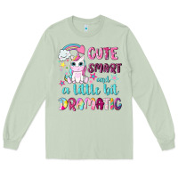 Matcha cute smart and a little bit dramatic with unicorn Long Sleeve Tee - NancyCooperArtShop