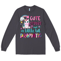 Smoke cute smart and a little bit dramatic with unicorn Long Sleeve Tee - NancyCooperArtShop