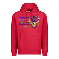 Cardinal Mardi Gras drinking team with gnome Premium Hoodie - HowdyJamesFarm