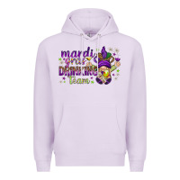 Lilac Mardi Gras drinking team with gnome Premium Hoodie - HowdyJamesFarm