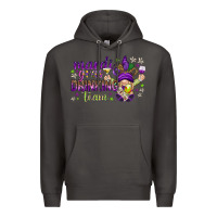 Smoke Mardi Gras drinking team with gnome Premium Hoodie - HowdyJamesFarm