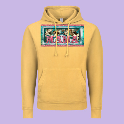 Western Mama     License Plate Vintage Hoodie Designed By Barkaloodesign