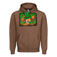 Chestnut st patricks orange cow with leopard background Zipper Hoodie - Jasminsmagicworld