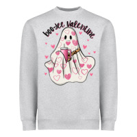 Heather Grey boo jee valentine Heavyweight Sweatshirt - MaliasSmallBusiness