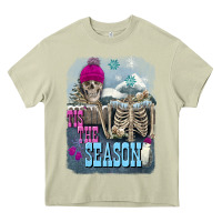 Mossy Winter tis the season skeleton Heavy Core Tee - FaDigitalArtStudio