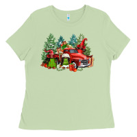Matcha merry christmas truck afro gnomies Ladies Tee - FaDigitalArtStudio