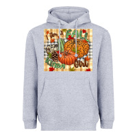 Heather Grey I am a Fall kinda girl pumpkin Fall Heavyweight Hoodie - NancyCooperArtShop