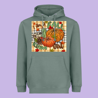 I Am A Fall Kinda Girl Pumpkin Fall Heavyweight Hoodie Designed By Nancycooperartshop