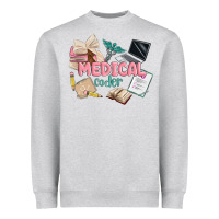 Heather Grey medical codler Heavyweight Sweatshirt - MaliasSmallBusiness