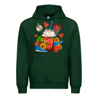 Forest Green Basketball Frappe Coffee Urban Hoodie - FaDigitalArtStudio