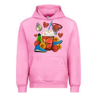 Fuchsia Pink Basketball Frappe Coffee Urban Hoodie - FaDigitalArtStudio