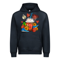 Navy Basketball Frappe Coffee Urban Hoodie - FaDigitalArtStudio