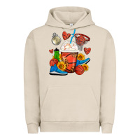 Pigment French Oak Basketball Frappe Coffee Urban Hoodie - FaDigitalArtStudio