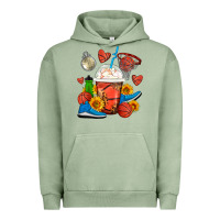 Pigment Oil Green Basketball Frappe Coffee Urban Hoodie - FaDigitalArtStudio