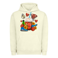 Pigment Pistachio Basketball Frappe Coffee Urban Hoodie - FaDigitalArtStudio