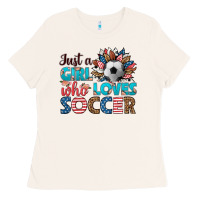 Bone just a girl who loves soccer Ladies Tee - HRA Design Shop