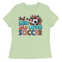 Matcha just a girl who loves soccer Ladies Tee - HRA Design Shop