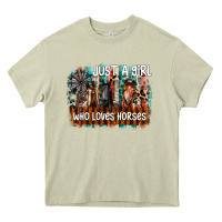 Mossy just a girl who loves horses Heavy Core Tee - CowhideDigitalArt