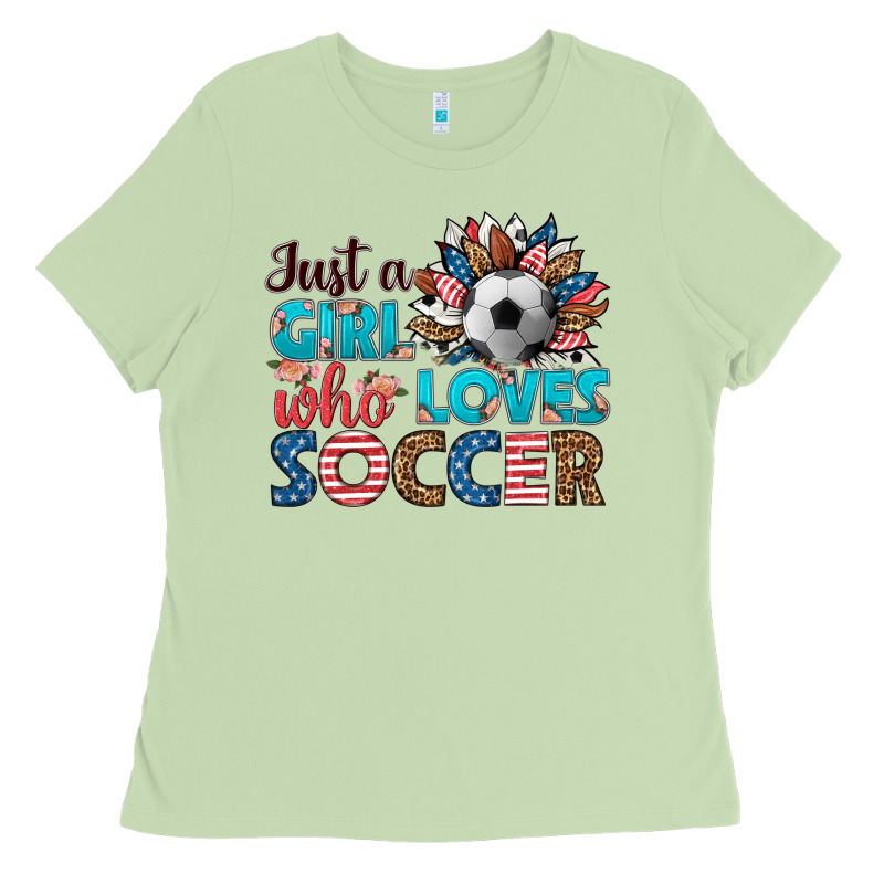 Just A Girl Who Loves Soccer Ladies Tee by HRA Design Shop | Teevron
