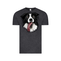 Vintage Black Border Collie Vintage Tee - Jasminsmagicworld