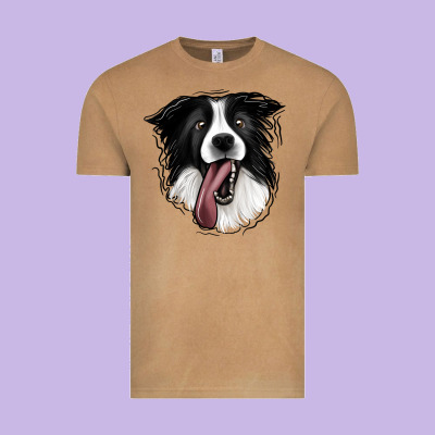 Border Collie Vintage Tee Designed By Jasminsmagicworld