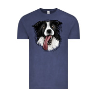 Vintage Denim Border Collie Vintage Tee - Jasminsmagicworld