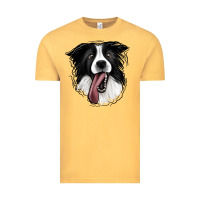 Vintage Mustard Border Collie Vintage Tee - Jasminsmagicworld