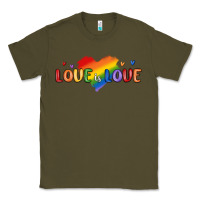 Army Green love is love lgbtq Classic Tee - MaliasSmallBusiness