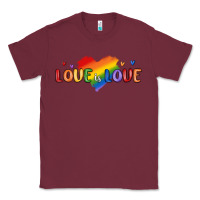 Burgundy love is love lgbtq Classic Tee - MaliasSmallBusiness