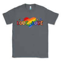 Charcoal Heather love is love lgbtq Classic Tee - MaliasSmallBusiness
