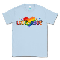 Dusty Blue love is love lgbtq Classic Tee - MaliasSmallBusiness