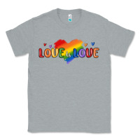 Heather Grey love is love lgbtq Classic Tee - MaliasSmallBusiness