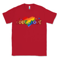 Red love is love lgbtq Classic Tee - MaliasSmallBusiness