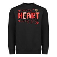 Black i wear my heart on my sleeve Heavyweight Sweatshirt - MaliasSmallBusiness