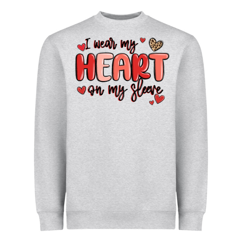 I Wear My Heart On My Sleeve Heavyweight Sweatshirt by MaliasSmallBusiness | Teevron