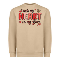 Mushroom i wear my heart on my sleeve Heavyweight Sweatshirt - MaliasSmallBusiness