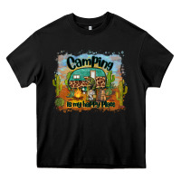 Black camping is my happy place Heavy Core Tee - BarkalooDesign