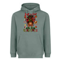 Just A Girl Who Loves Christmas Afro Messy Bun Heavyweight Hoodie | Teevron