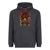 Smoke just a girl who loves christmas afro messy bun Heavyweight Hoodie - texasbilliewilder